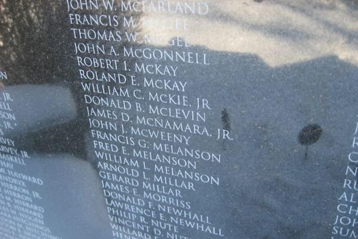 World War II Memorial Names